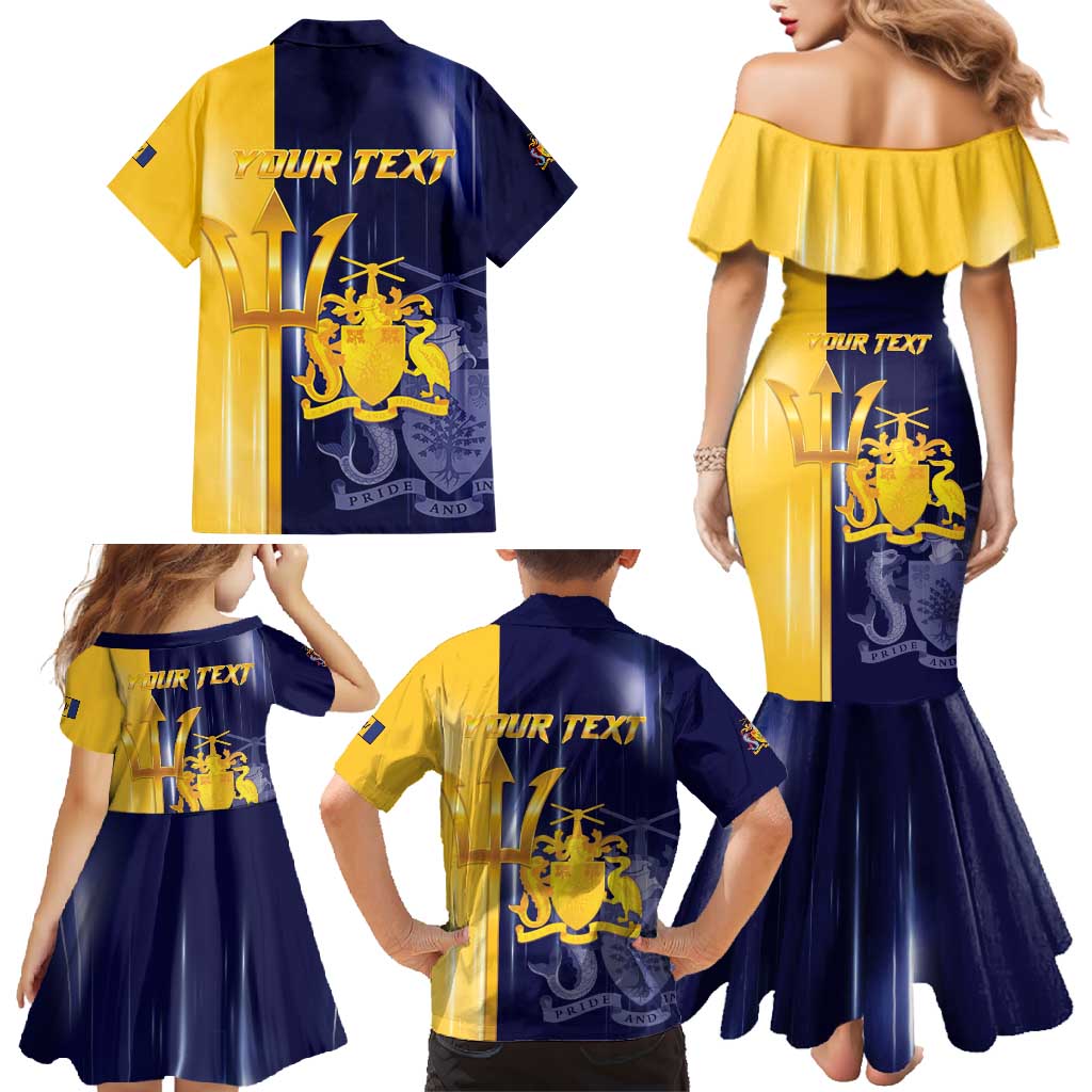 Barbados Independence Day Family Matching Mermaid Dress and Hawaiian Shirt Proud To Be Barbadian - Wonder Print Shop