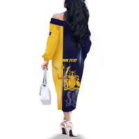 Barbados Independence Day Family Matching Off The Shoulder Long Sleeve Dress and Hawaiian Shirt Proud To Be Barbadian - Wonder Print Shop