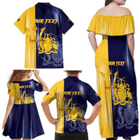 Barbados Independence Day Family Matching Off Shoulder Maxi Dress and Hawaiian Shirt Proud To Be Barbadian - Wonder Print Shop