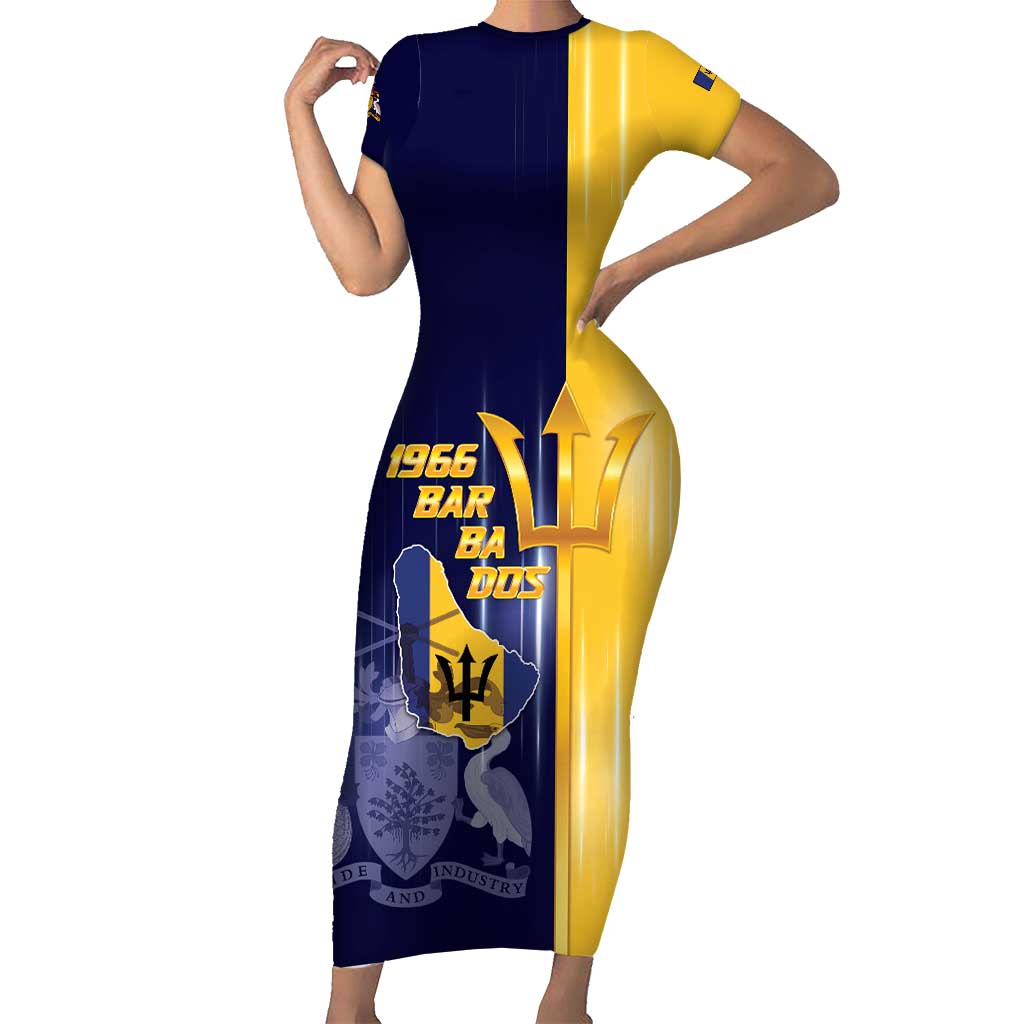 Barbados Independence Day Family Matching Short Sleeve Bodycon Dress and Hawaiian Shirt Proud To Be Barbadian - Wonder Print Shop