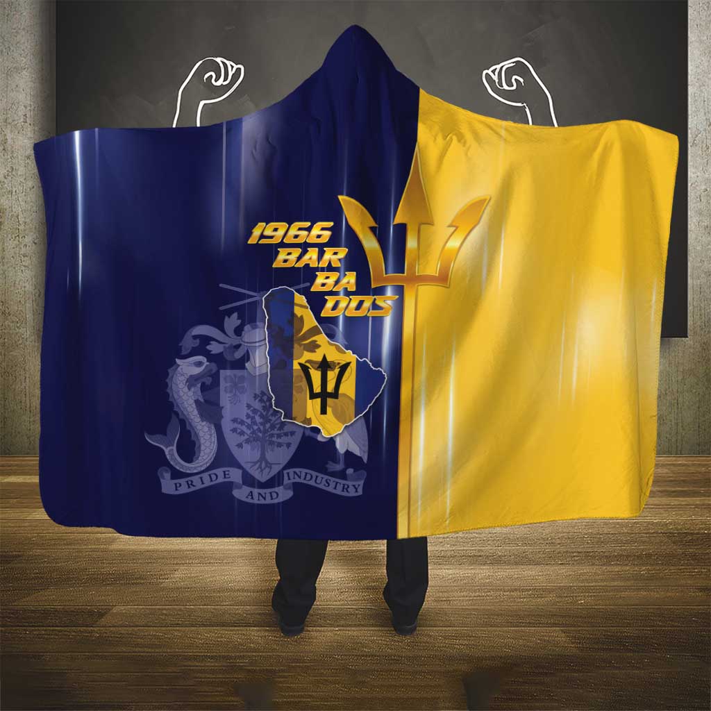 Barbados Independence Day Hooded Blanket Proud To Be Barbadian - Wonder Print Shop