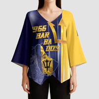 Barbados Independence Day Kimono Sleeve Blouse Proud To Be Barbadian - Wonder Print Shop