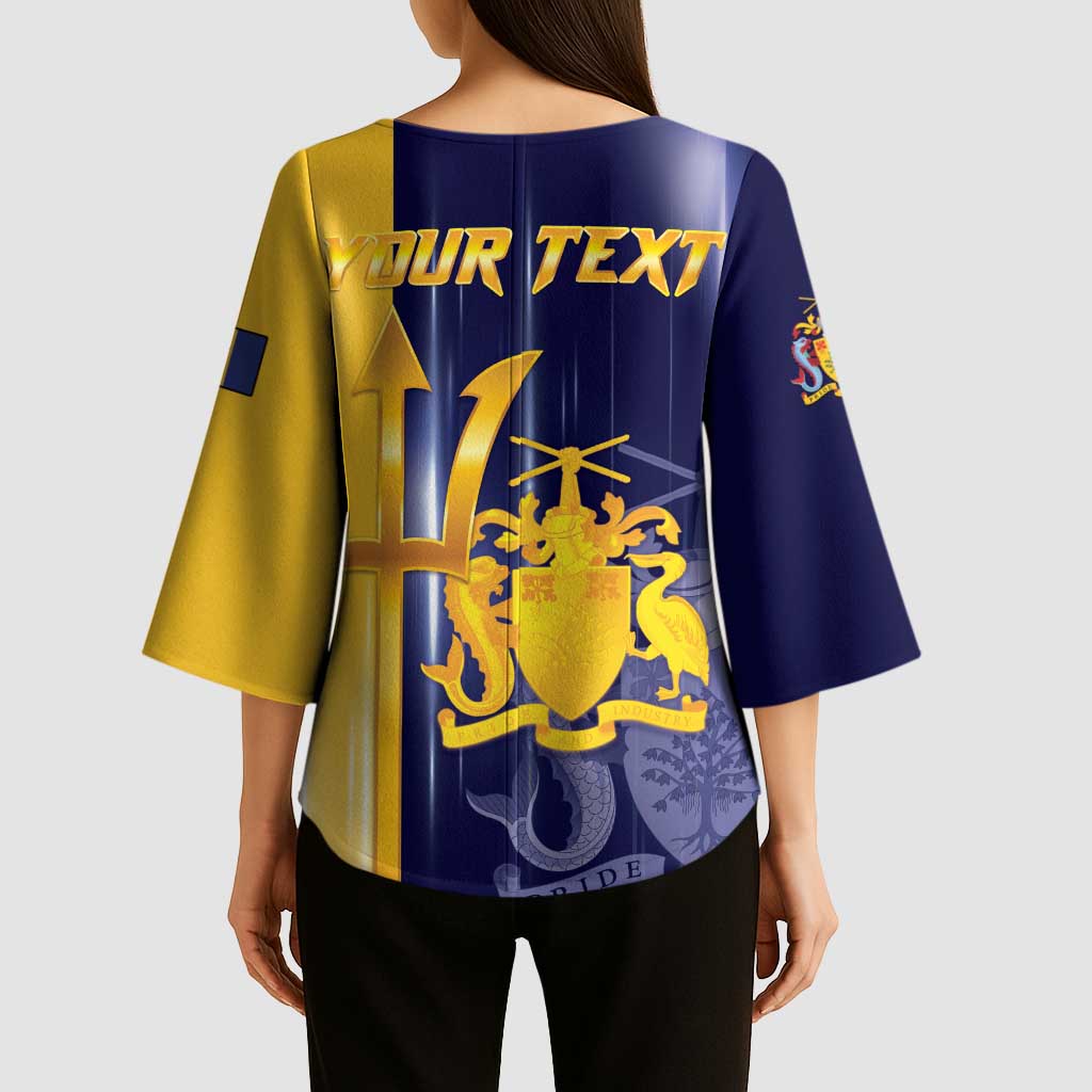 Barbados Independence Day Kimono Sleeve Blouse Proud To Be Barbadian - Wonder Print Shop