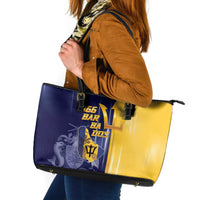 Barbados Independence Day Leather Tote Bag Proud To Be Barbadian - Wonder Print Shop
