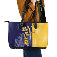 Barbados Independence Day Leather Tote Bag Proud To Be Barbadian - Wonder Print Shop