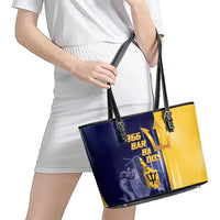 Barbados Independence Day Leather Tote Bag Proud To Be Barbadian - Wonder Print Shop