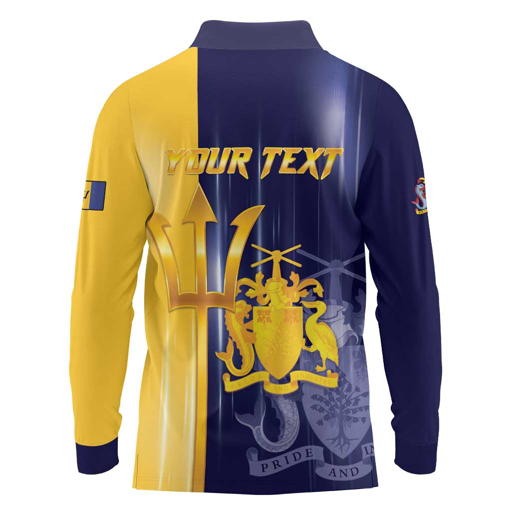 Barbados Independence Day Long Sleeve Polo Shirt Proud To Be Barbadian - Wonder Print Shop