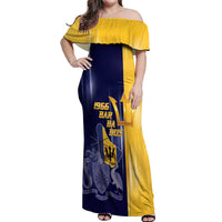 Barbados Independence Day Off Shoulder Maxi Dress Proud To Be Barbadian - Wonder Print Shop