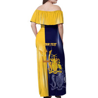 Barbados Independence Day Off Shoulder Maxi Dress Proud To Be Barbadian - Wonder Print Shop