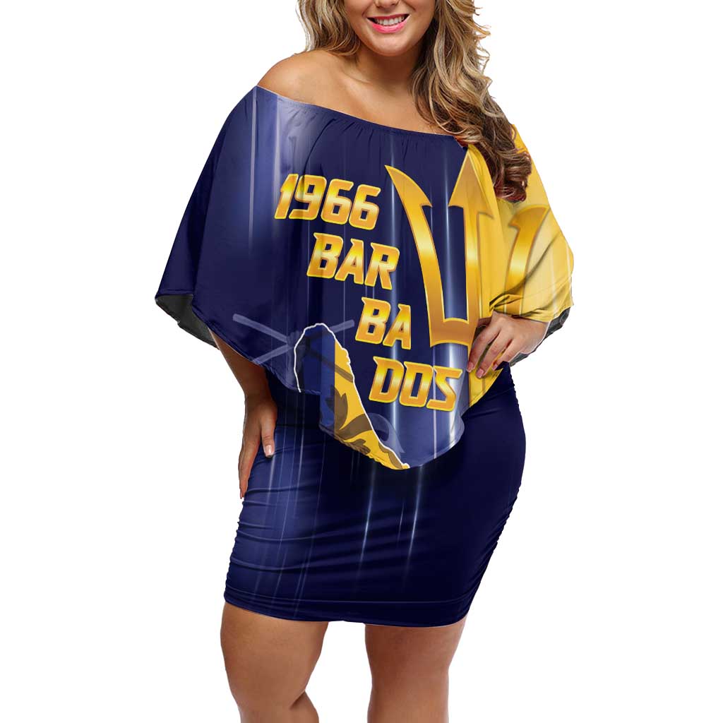 Barbados Independence Day Off Shoulder Short Dress Proud To Be Barbadian - Wonder Print Shop
