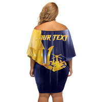 Barbados Independence Day Off Shoulder Short Dress Proud To Be Barbadian - Wonder Print Shop