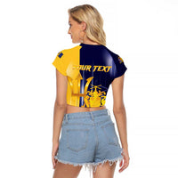 Barbados Independence Day Raglan Cropped T Shirt Proud To Be Barbadian - Wonder Print Shop