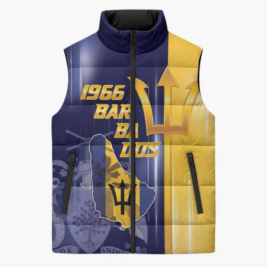 Barbados Independence Day Sleeveless Puffer Jacket Proud To Be Barbadian - Wonder Print Shop