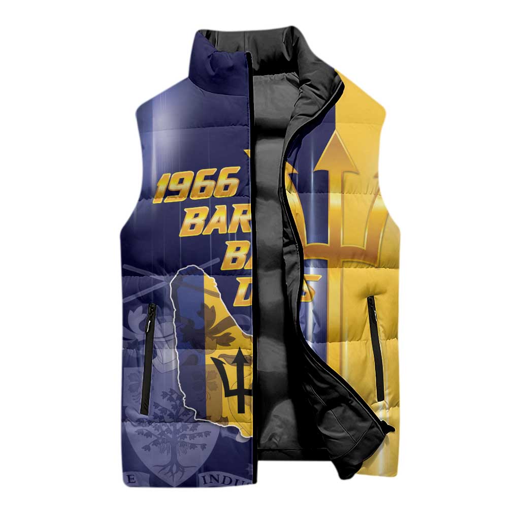 Barbados Independence Day Sleeveless Puffer Jacket Proud To Be Barbadian - Wonder Print Shop