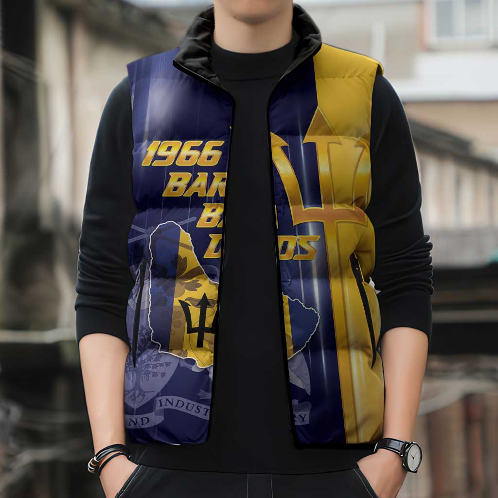 Barbados Independence Day Sleeveless Puffer Jacket Proud To Be Barbadian - Wonder Print Shop