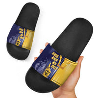 Barbados Independence Day Slide Sandals Proud To Be Barbadian - Wonder Print Shop