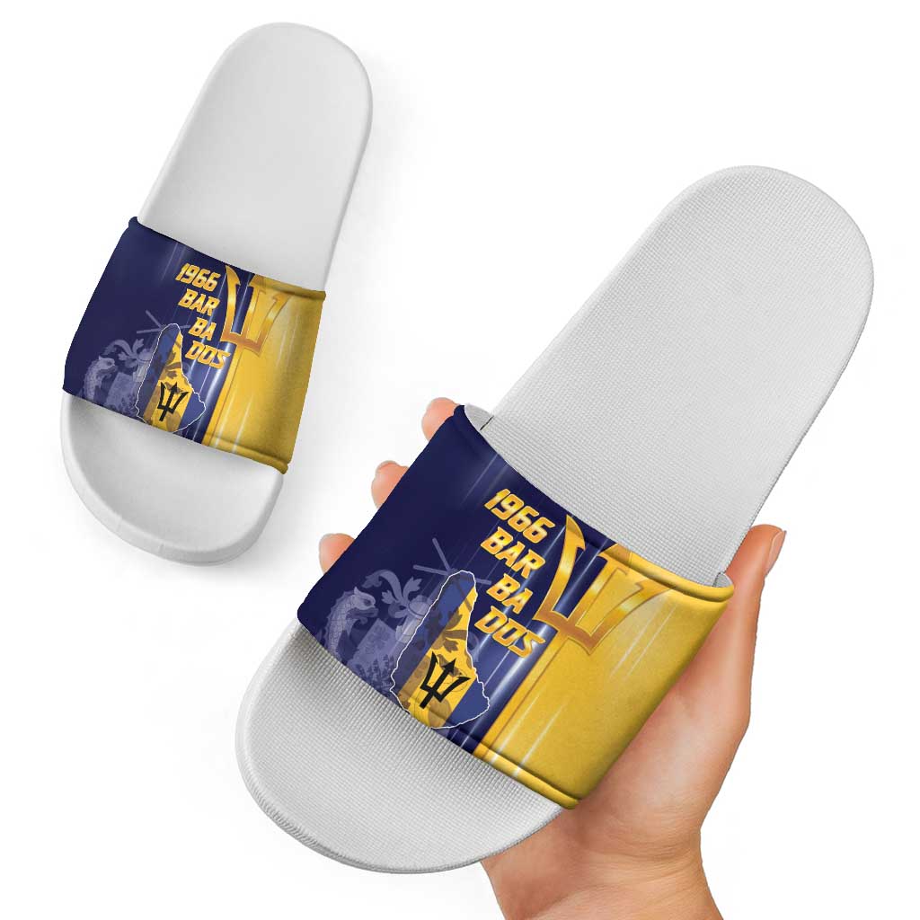Barbados Independence Day Slide Sandals Proud To Be Barbadian - Wonder Print Shop