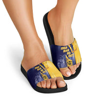 Barbados Independence Day Slide Sandals Proud To Be Barbadian - Wonder Print Shop
