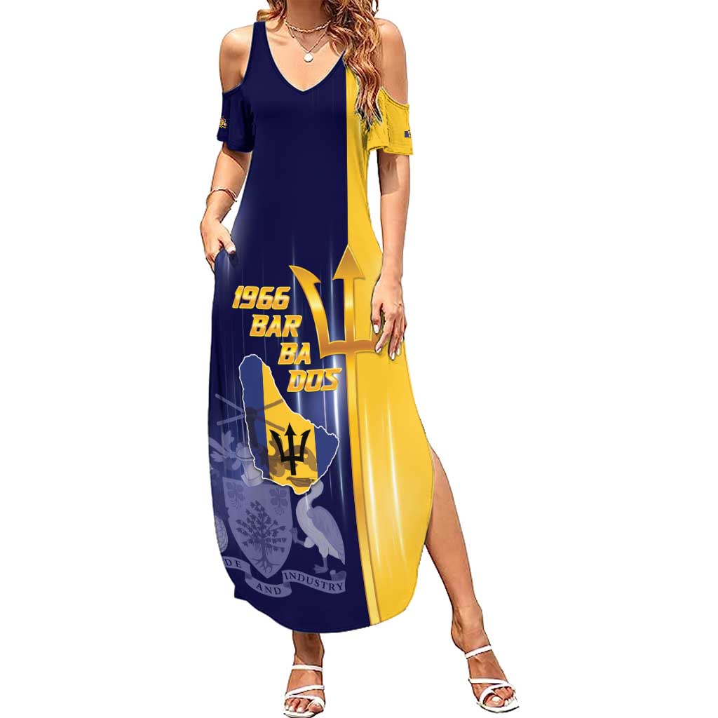 Barbados Independence Day Summer Maxi Dress Proud To Be Barbadian - Wonder Print Shop