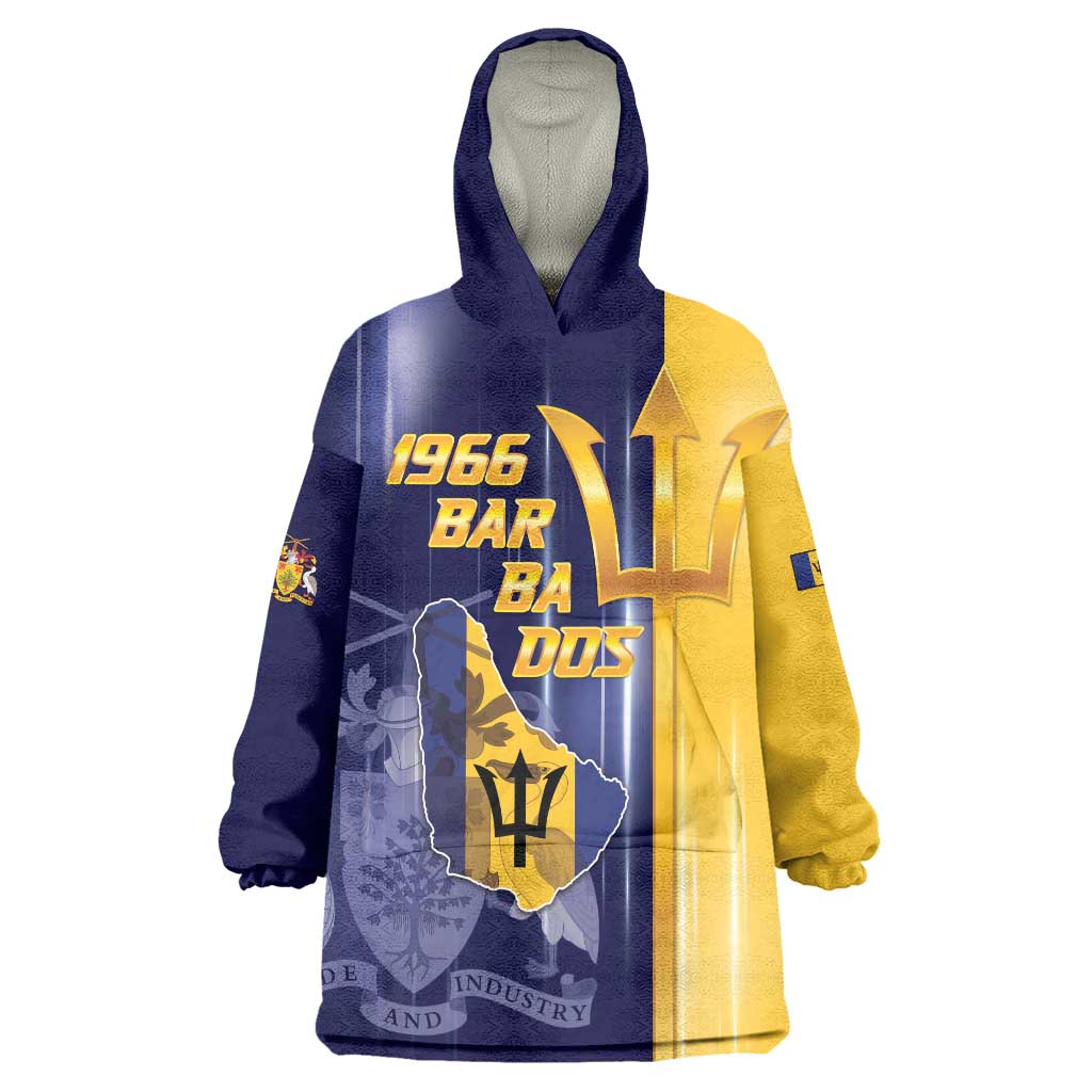 Barbados Independence Day Wearable Blanket Hoodie Proud To Be Barbadian - Wonder Print Shop