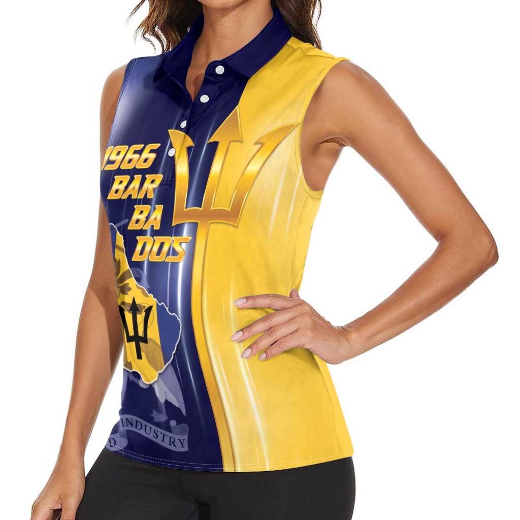 Barbados Independence Day Women Sleeveless Polo Shirt Proud To Be Barbadian - Wonder Print Shop