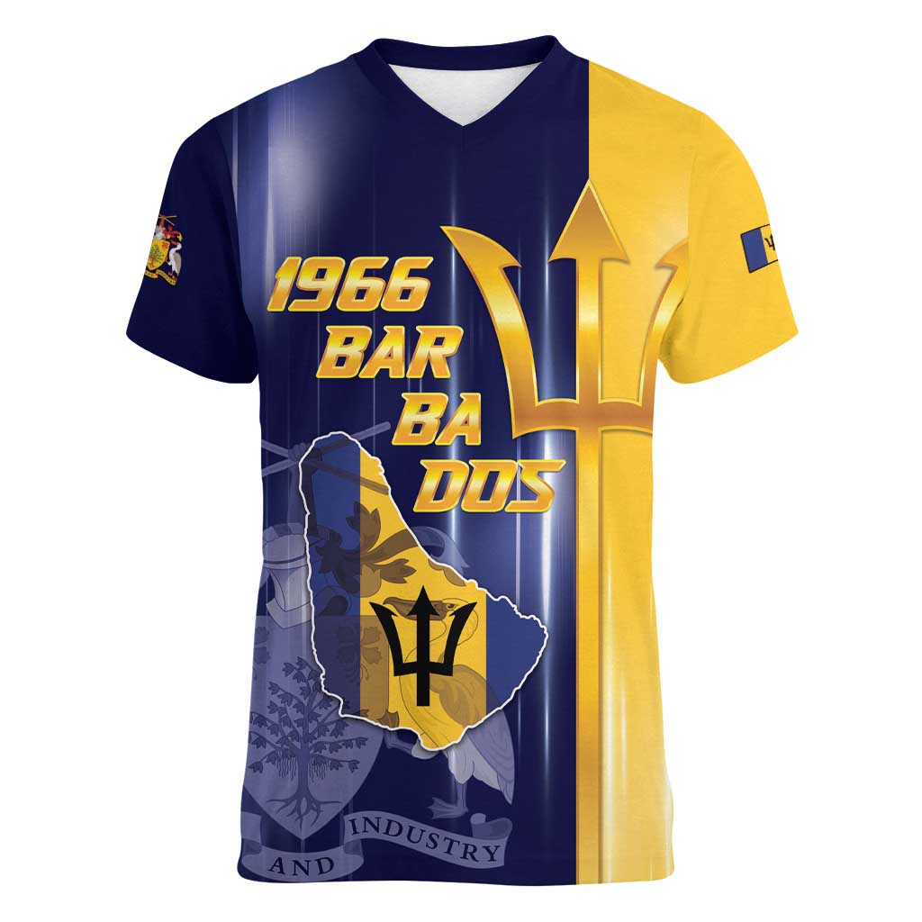 Barbados Independence Day Women V-Neck T-Shirt Proud To Be Barbadian - Wonder Print Shop