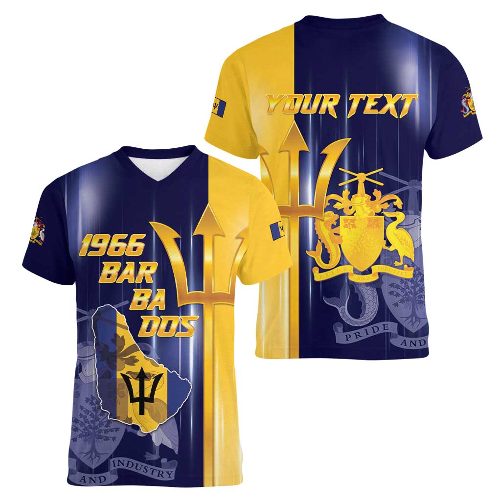 Barbados Independence Day Women V-Neck T-Shirt Proud To Be Barbadian - Wonder Print Shop