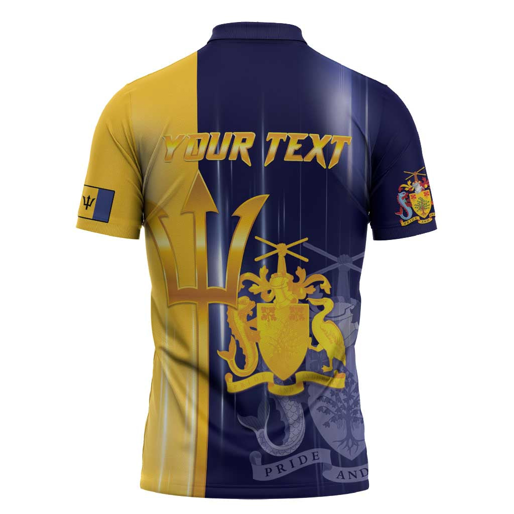 Barbados Independence Day Zipper Polo Shirt Proud To Be Barbadian - Wonder Print Shop
