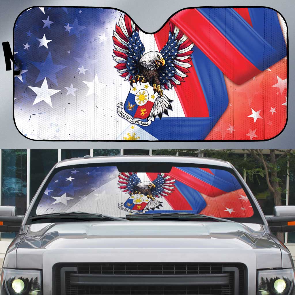 Filipino American History Month Auto Sun Shade Philippines Proud Of My Roots - Wonder Print Shop
