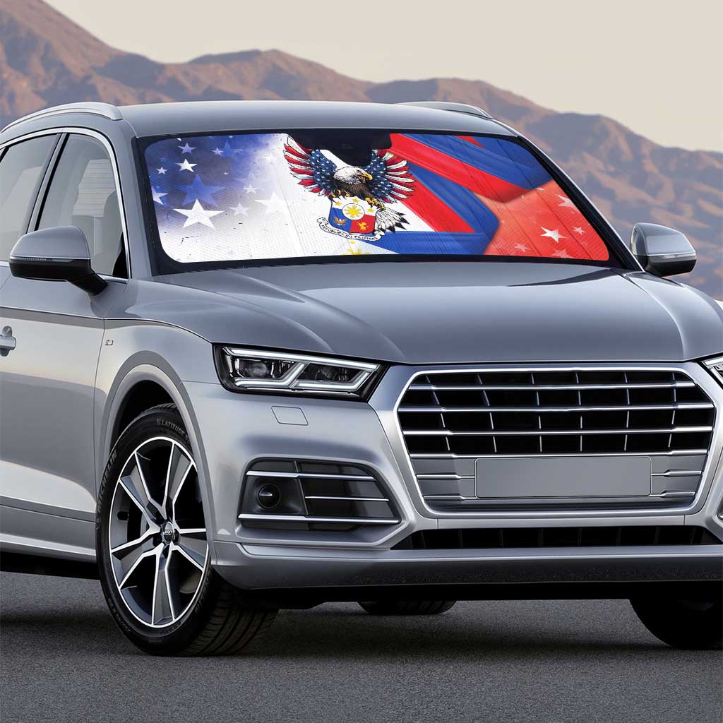 Filipino American History Month Auto Sun Shade Philippines Proud Of My Roots - Wonder Print Shop