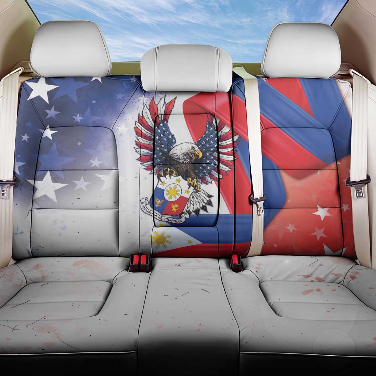 Filipino American History Month Back Car Seat Cover Philippines Proud Of My Roots - Wonder Print Shop