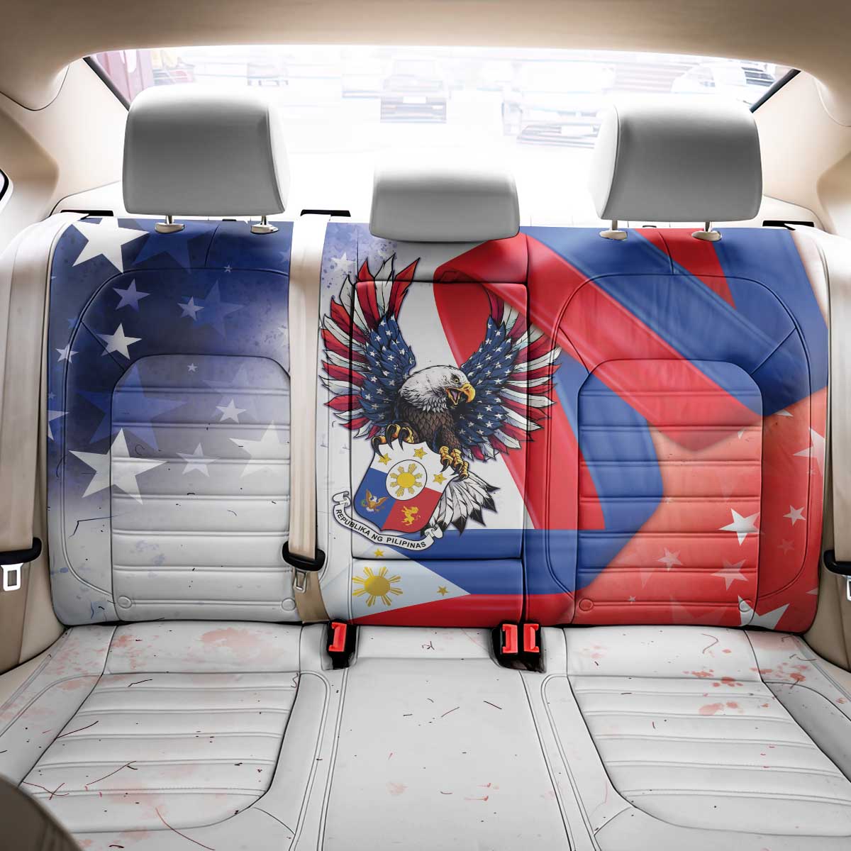 Filipino American History Month Back Car Seat Cover Philippines Proud Of My Roots - Wonder Print Shop