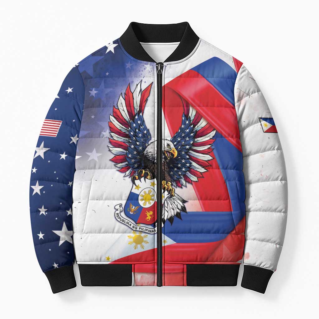 Filipino American History Month Bomber Puffer Jacket Philippines Proud Of My Roots - Wonder Print Shop