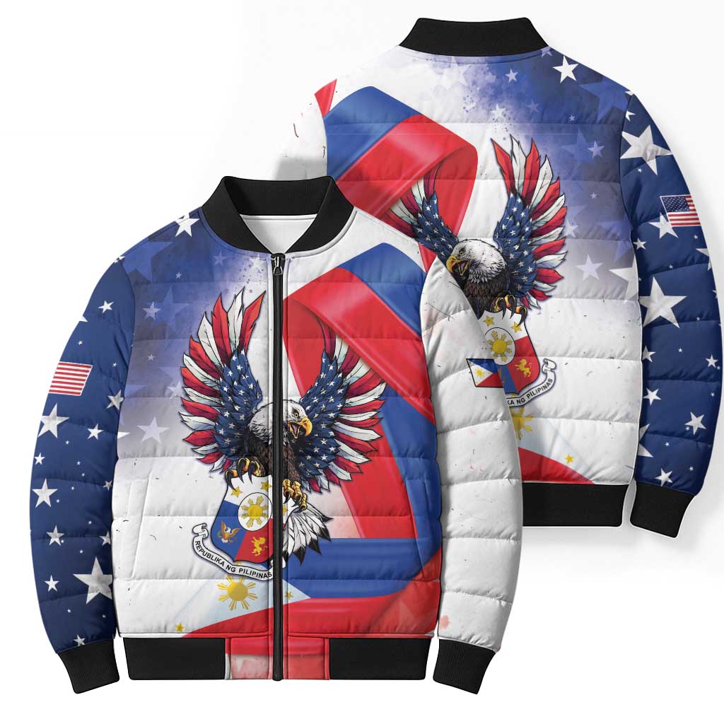 Filipino American History Month Bomber Puffer Jacket Philippines Proud Of My Roots - Wonder Print Shop