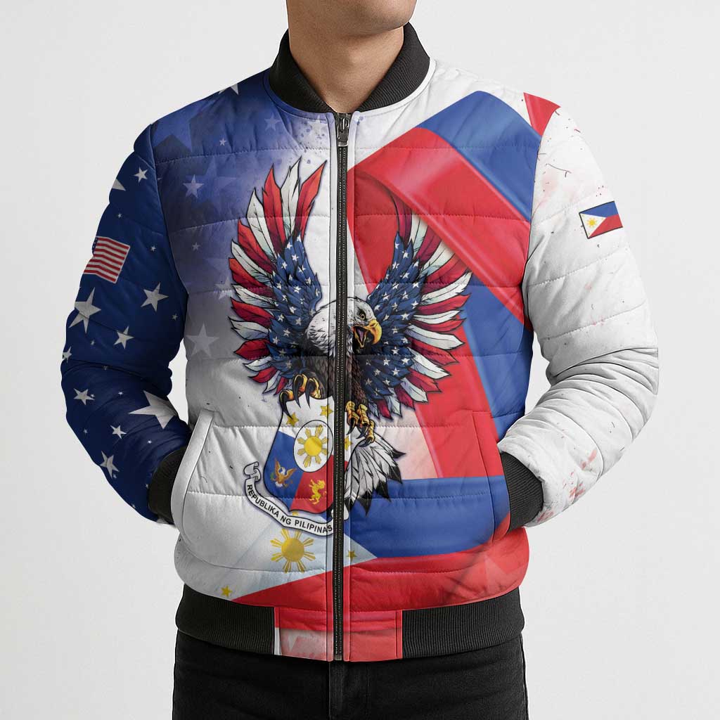 Filipino American History Month Bomber Puffer Jacket Philippines Proud Of My Roots - Wonder Print Shop
