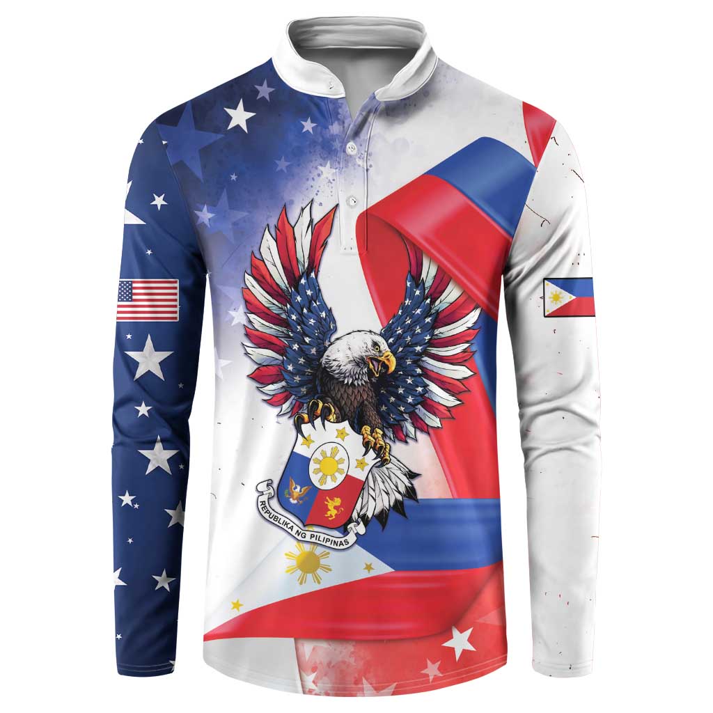 Filipino American History Month Button Sweatshirt Philippines Proud Of My Roots - Wonder Print Shop