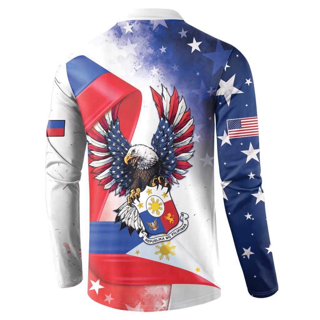 Filipino American History Month Button Sweatshirt Philippines Proud Of My Roots - Wonder Print Shop