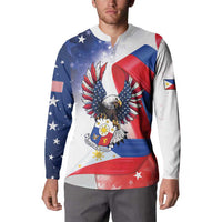 Filipino American History Month Button Sweatshirt Philippines Proud Of My Roots - Wonder Print Shop