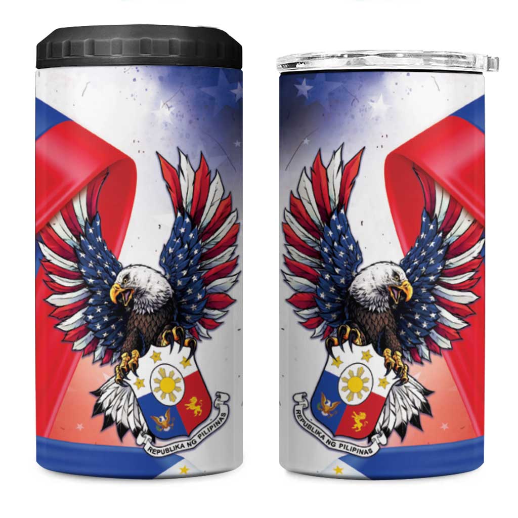 Filipino American History Month 4 in 1 Can Cooler Tumbler Philippines Proud Of My Roots - Wonder Print Shop