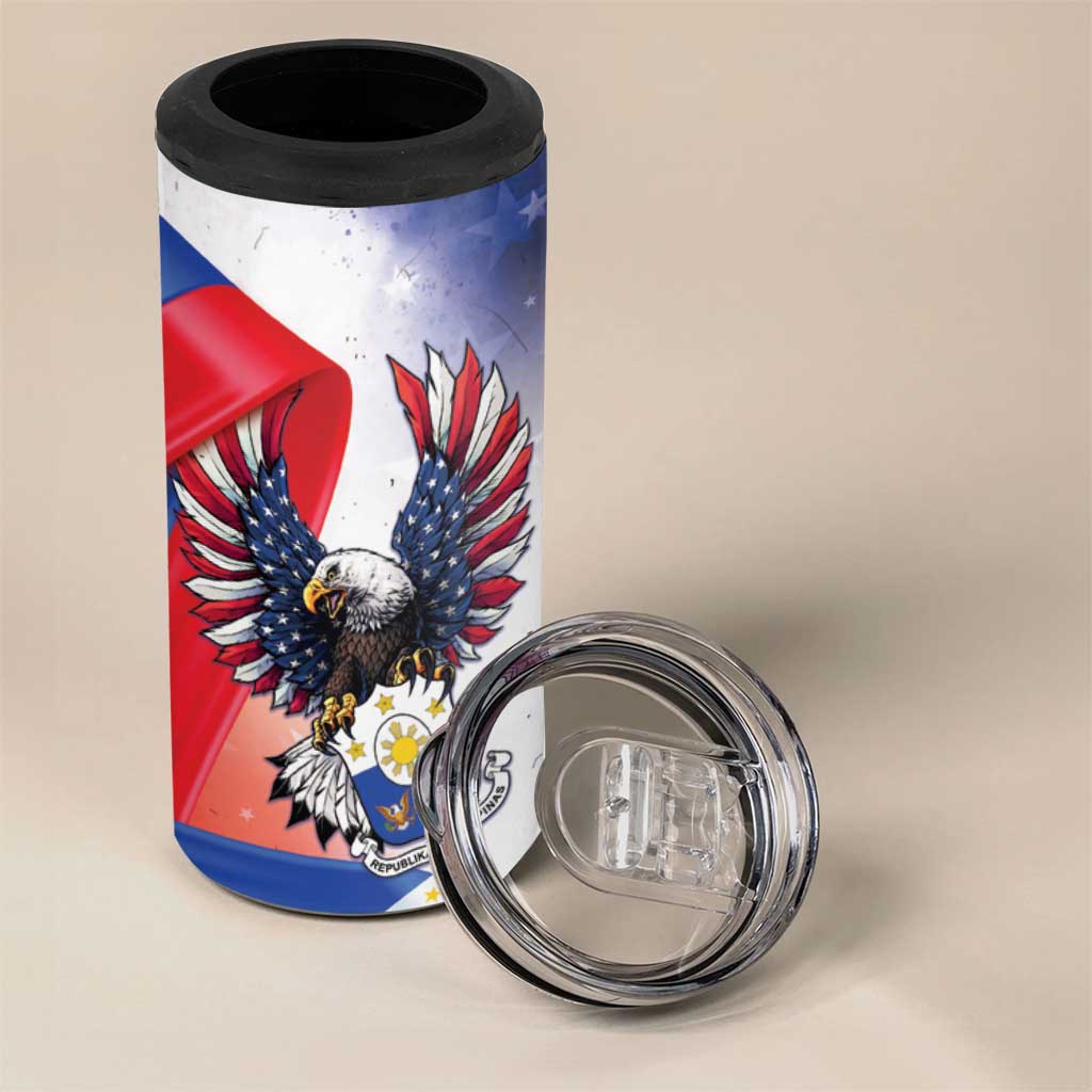Filipino American History Month 4 in 1 Can Cooler Tumbler Philippines Proud Of My Roots - Wonder Print Shop