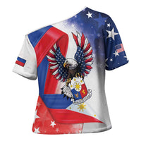 Filipino American History Month Cross Shoulder Shirt Philippines Proud Of My Roots - Wonder Print Shop