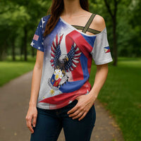 Filipino American History Month Cross Shoulder Shirt Philippines Proud Of My Roots - Wonder Print Shop