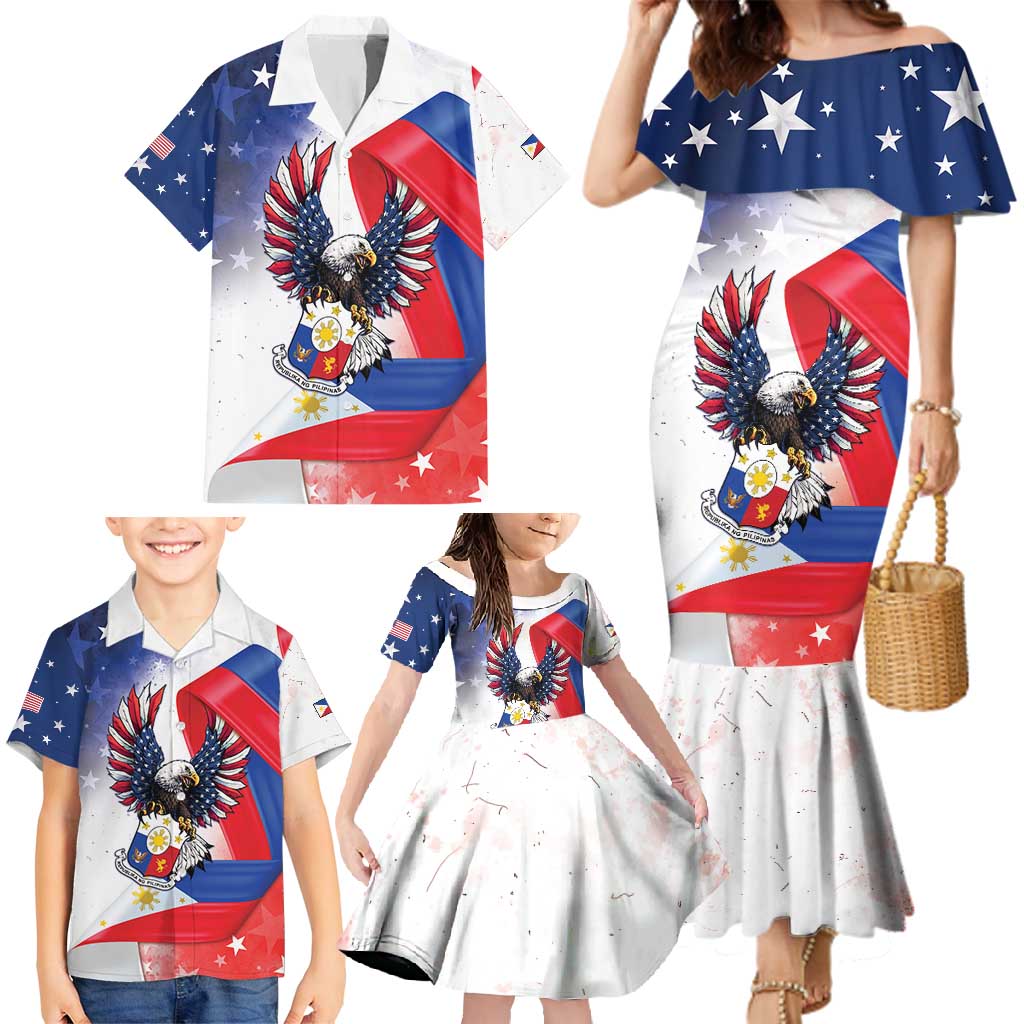 Filipino American History Month Family Matching Mermaid Dress and Hawaiian Shirt Philippines Proud Of My Roots - Wonder Print Shop