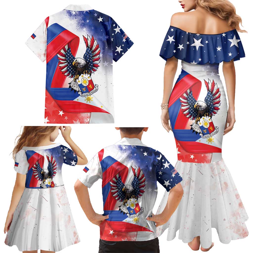Filipino American History Month Family Matching Mermaid Dress and Hawaiian Shirt Philippines Proud Of My Roots - Wonder Print Shop