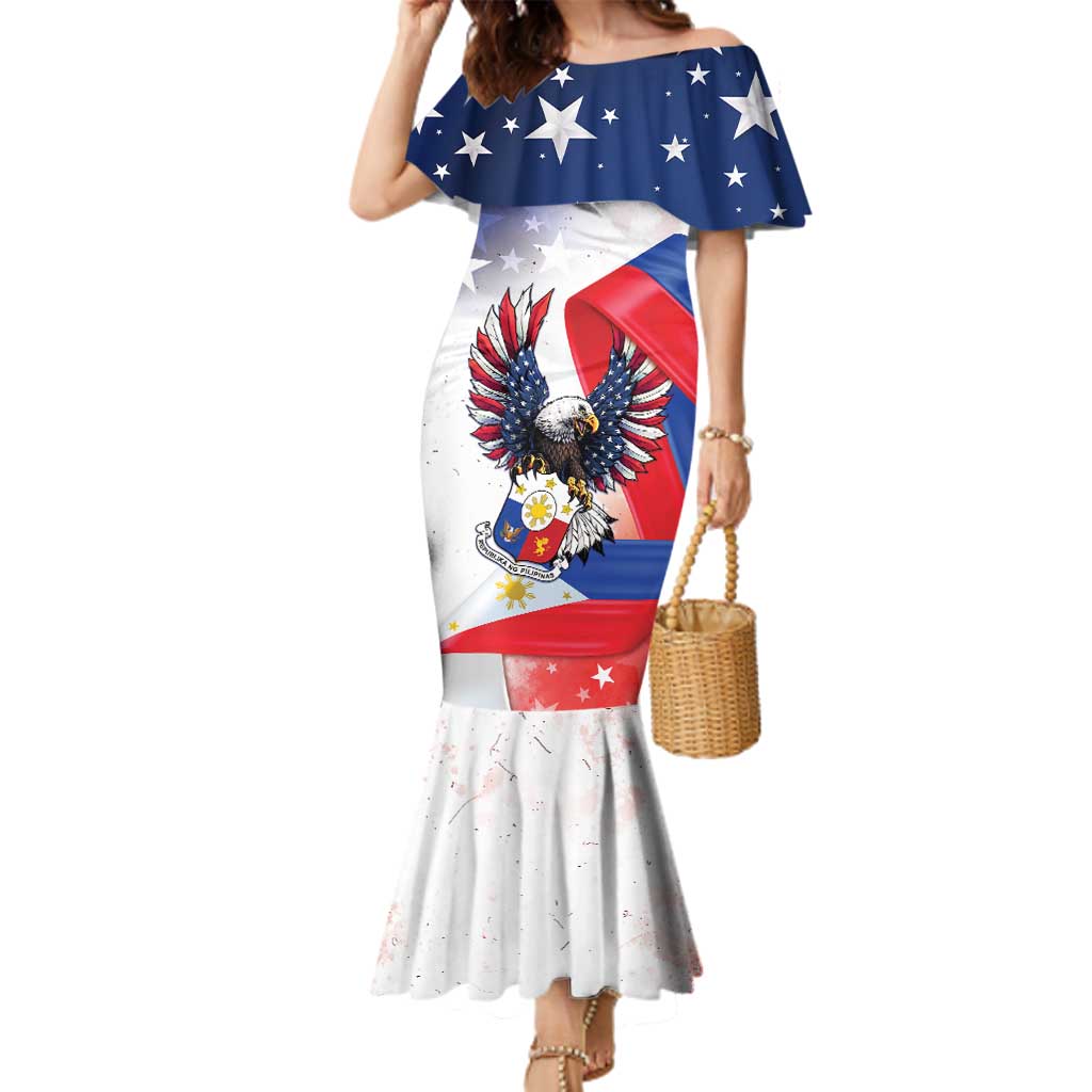 Filipino American History Month Family Matching Mermaid Dress and Hawaiian Shirt Philippines Proud Of My Roots - Wonder Print Shop