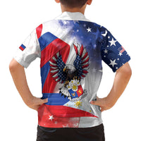 Filipino American History Month Family Matching Off The Shoulder Long Sleeve Dress and Hawaiian Shirt Philippines Proud Of My Roots - Wonder Print Shop