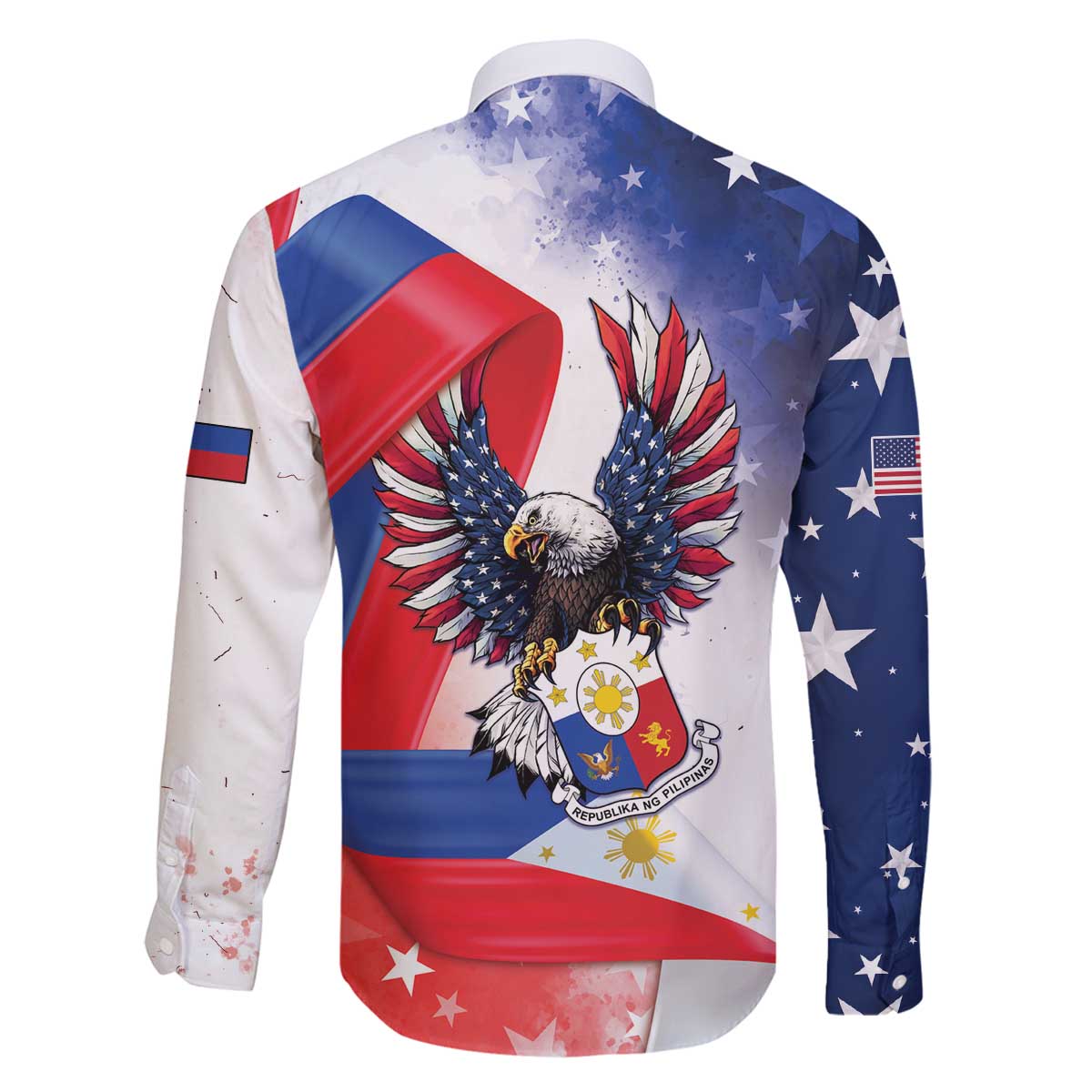 Filipino American History Month Family Matching Off The Shoulder Long Sleeve Dress and Hawaiian Shirt Philippines Proud Of My Roots - Wonder Print Shop
