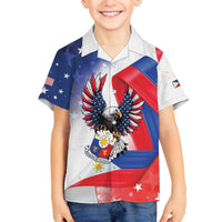 Filipino American History Month Family Matching Off The Shoulder Long Sleeve Dress and Hawaiian Shirt Philippines Proud Of My Roots - Wonder Print Shop