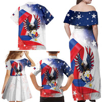 Filipino American History Month Family Matching Off Shoulder Maxi Dress and Hawaiian Shirt Philippines Proud Of My Roots - Wonder Print Shop