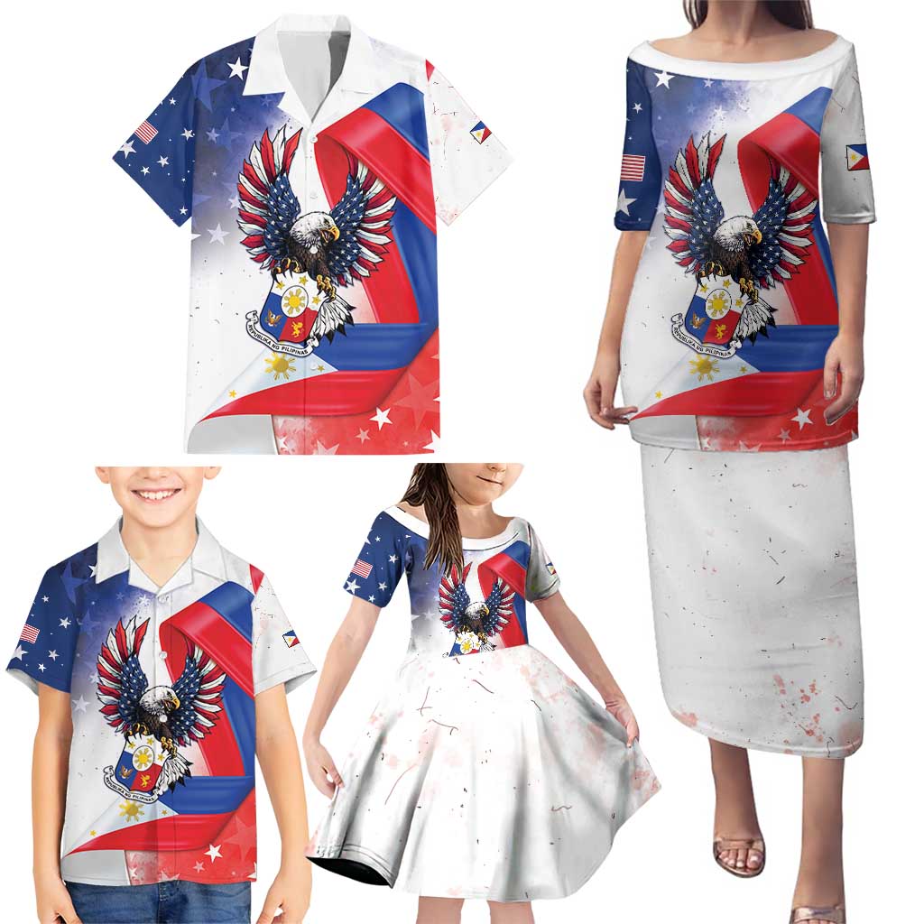 Filipino American History Month Family Matching Puletasi and Hawaiian Shirt Philippines Proud Of My Roots - Wonder Print Shop